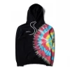 Purple Brand French Terry Tie Dye Hoodie - Black/Tie-Dye