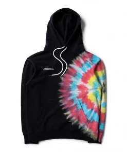 Purple Brand French Terry Tie Dye Hoodie - Black/Tie-Dye