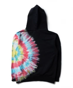 Purple Brand French Terry Tie Dye Hoodie - Black/Tie-Dye