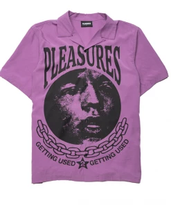 Pleasures Used Button Down Shirt - Purple Latest
