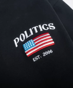 Sneaker Politics Politics American Flag Crewneck - Black