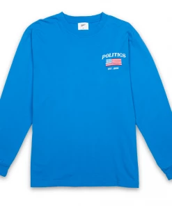 Sneaker Politics Politics American Flag L/S Tee - Blue