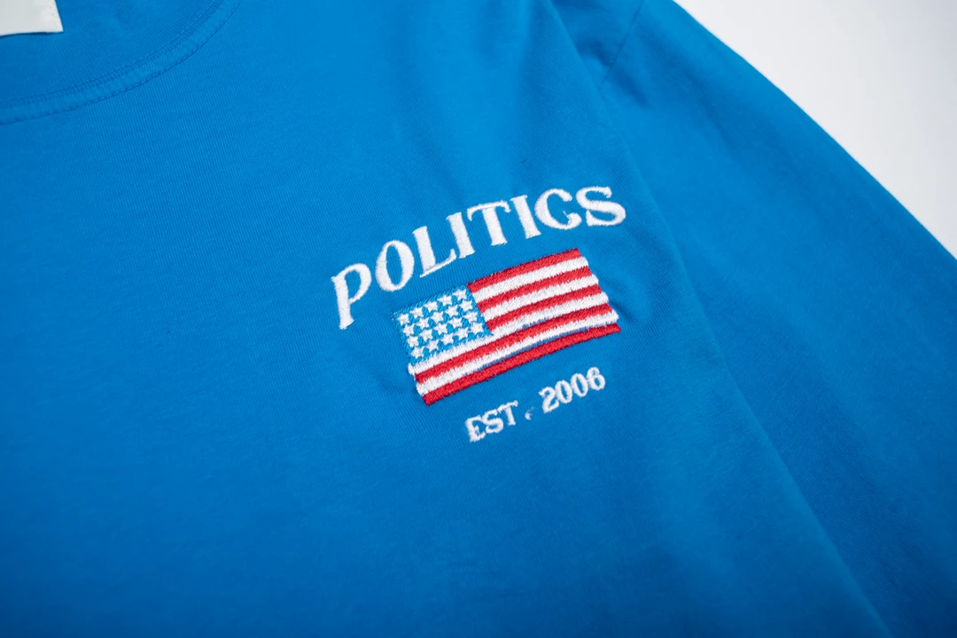 Sneaker Politics Politics American Flag L/S Tee - Blue 2 Sneaker Politics Politics American Flag L/S Tee - Blue