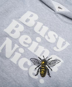 Sneaker Politics Politics Busy Being Nice Hoodie - Heather Grey