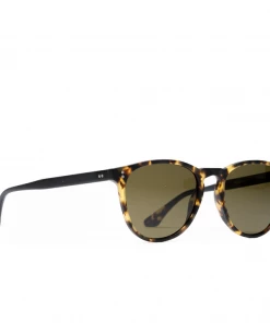 Krewe Press Polarized Sunglasses - Matte Brindle/Grass Green
