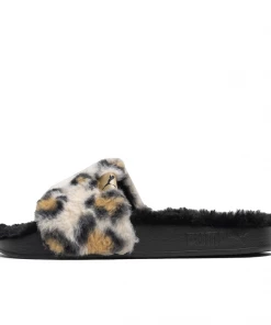 Latest WMNS Puma Leadcat 2.0 Fluff Safari Sandals - Black/Gold