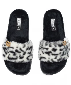 WMNS Puma Leadcat Fluff - Black/White Leopard