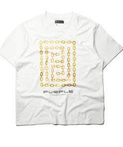 Latest Purple Brand Meander Chain Tee - Coconut Milk