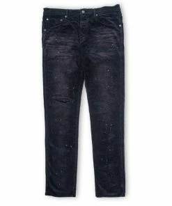 Purple Brand Low Rise Skinny Jean - 3 Needle Black Wash Repair