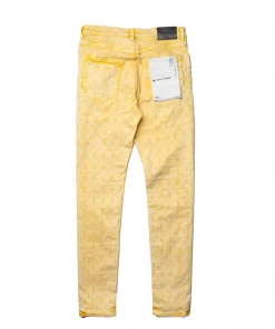 Purple Brand Low Rise Skinny Jean - Gold Jacquard