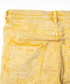 Purple Brand Low Rise Skinny Jean - Gold Jacquard