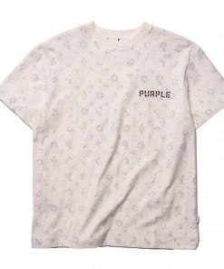 Purple Brand Monogram Tee - Ecru