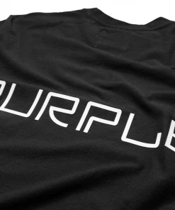 Purple Brand Wordmark Tee - Black Latest