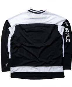 Latest Purple Brand Athletic Mesh L/S Jersey - Black/White