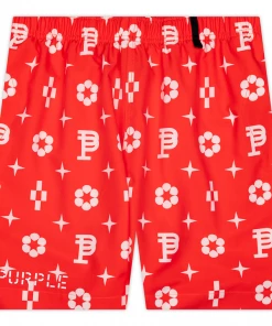 Purple Brand Red Monogram All-Around Short - Red