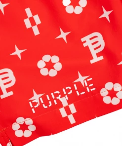 Purple Brand Red Monogram All-Around Short - Red