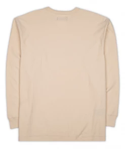 Purple Brand Stencil Logo L/S Tee - Cream