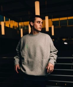 Purple Brand After The Fire Crewneck Sweatshirt - Grey