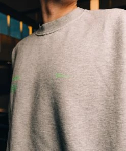 Purple Brand After The Fire Crewneck Sweatshirt - Grey