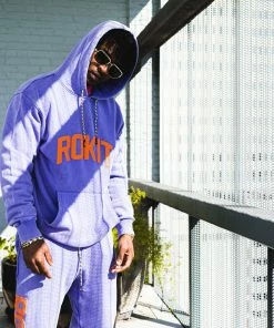 Rokit Lazer Pigment Dyed Hoodie - Blue