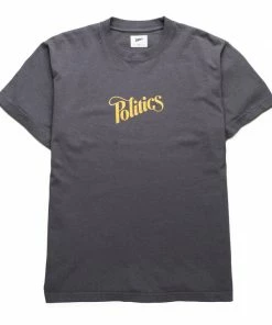 Sneaker Politics Latest Politics Smoke & Mirrors Script Tee - Charcoal