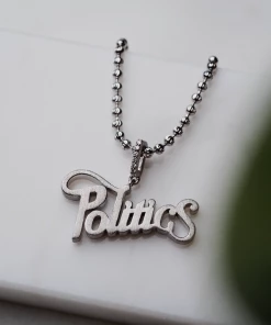 Sneaker Politics Politics X Sinful Jewels Script Chain - Brushed Silver Latest