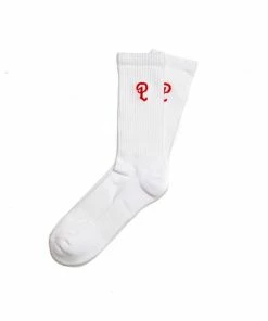 Sneaker Politics Latest Politics Core 'P' Logo Socks - White/Red