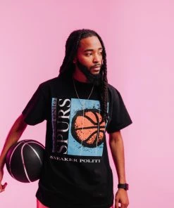 Sneaker Politics Latest Politics X San Antonio Spurs Basketball Tee - Black 10 Sneaker Politics Latest Politics X San Antonio Spurs Basketball Tee - Black