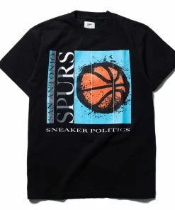 Sneaker Politics Latest Politics X San Antonio Spurs Basketball Tee - Black