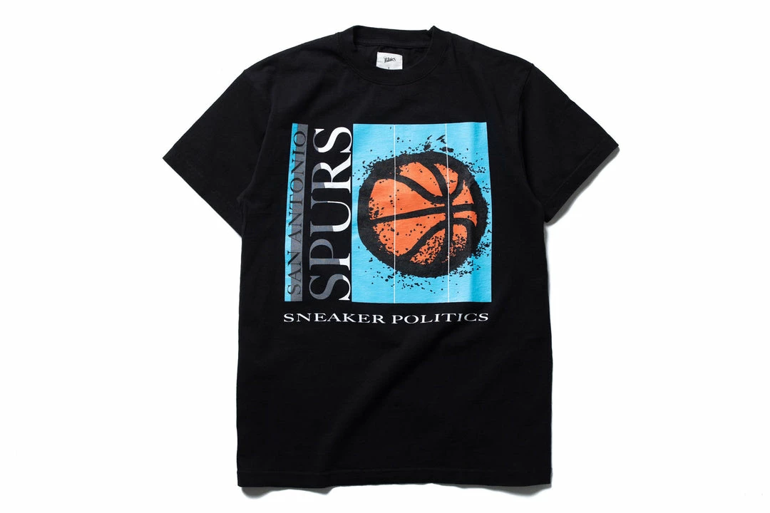 Sneaker Politics Latest Politics X San Antonio Spurs Basketball Tee - Black 1 Sneaker Politics Latest Politics X San Antonio Spurs Basketball Tee - Black