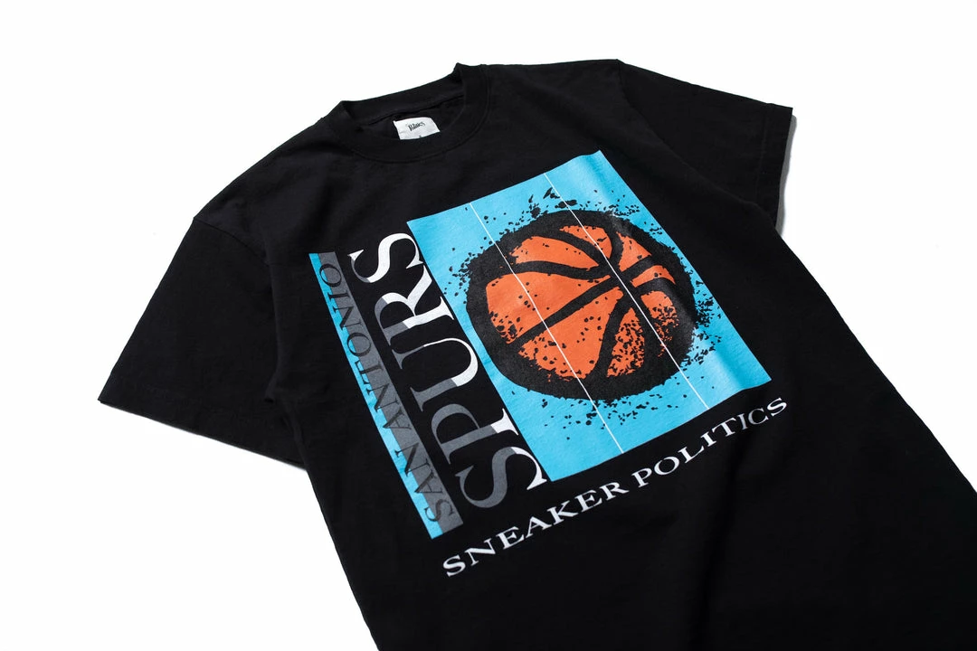 Sneaker Politics Latest Politics X San Antonio Spurs Basketball Tee - Black 3 Sneaker Politics Latest Politics X San Antonio Spurs Basketball Tee - Black