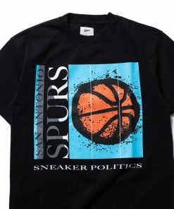 Sneaker Politics Latest Politics X San Antonio Spurs Basketball Tee - Black