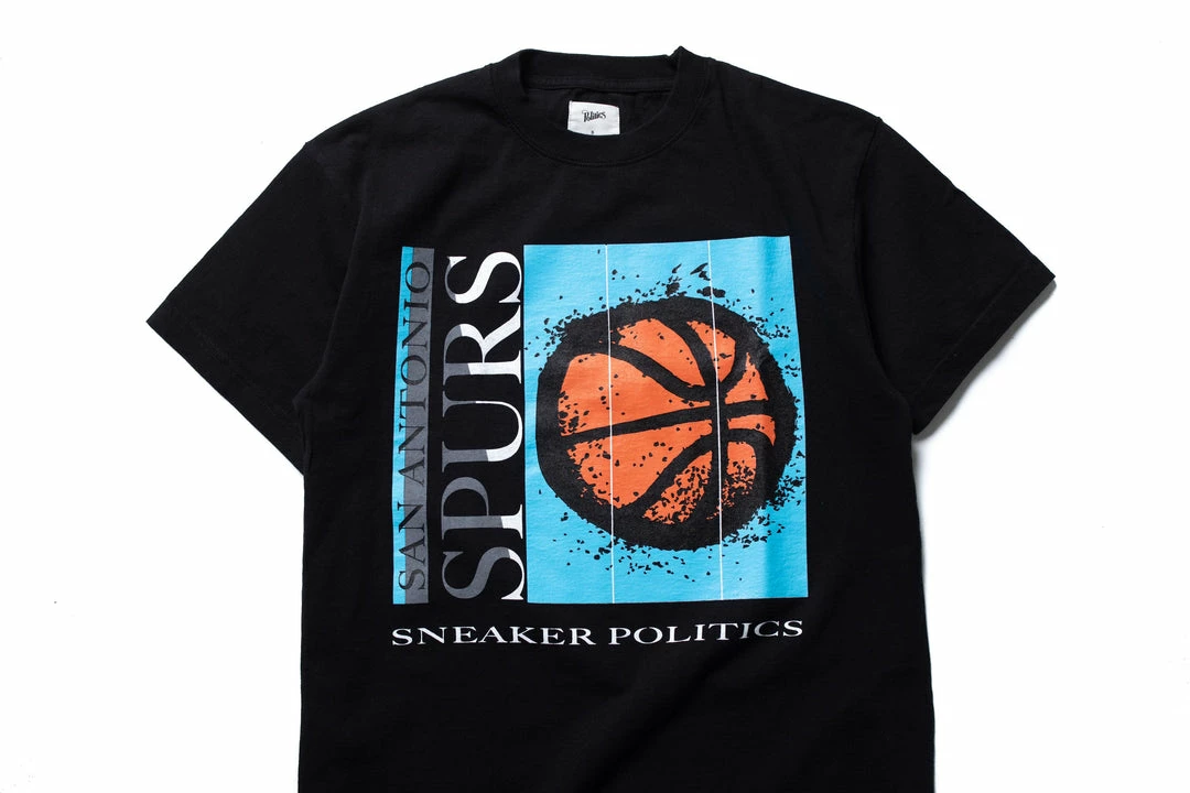 Sneaker Politics Latest Politics X San Antonio Spurs Basketball Tee - Black 2 Sneaker Politics Latest Politics X San Antonio Spurs Basketball Tee - Black