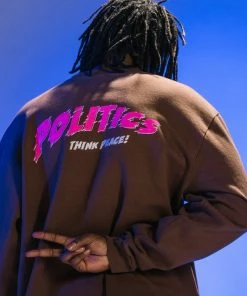 Sneaker Politics Politics Think Peace L/S Tee - Taupe Latest