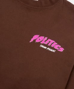 Sneaker Politics Politics Think Peace L/S Tee - Taupe Latest