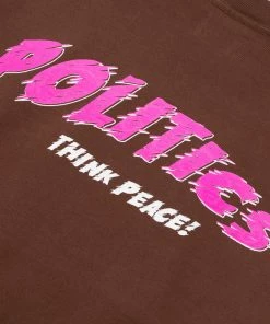 Sneaker Politics Politics Think Peace L/S Tee - Taupe Latest