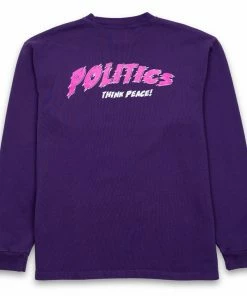 Sneaker Politics Politics Think Peace L/S Tee - Purple Latest