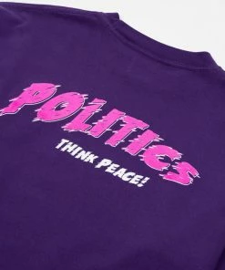 Sneaker Politics Politics Think Peace L/S Tee - Purple Latest