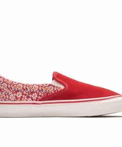 Vans Vault OG Classic Slip-On LX (Micro Daisy) - Racing Red