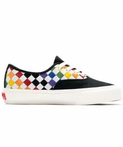 Vans Vault Authentic VLT LX 'Pride' - Woven Leather Rainbow/Marshmallow