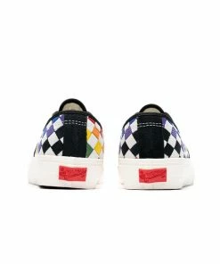 Vans Vault Authentic VLT LX 'Pride' - Woven Leather Rainbow/Marshmallow