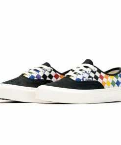 Vans Vault Authentic VLT LX 'Pride' - Woven Leather Rainbow/Marshmallow