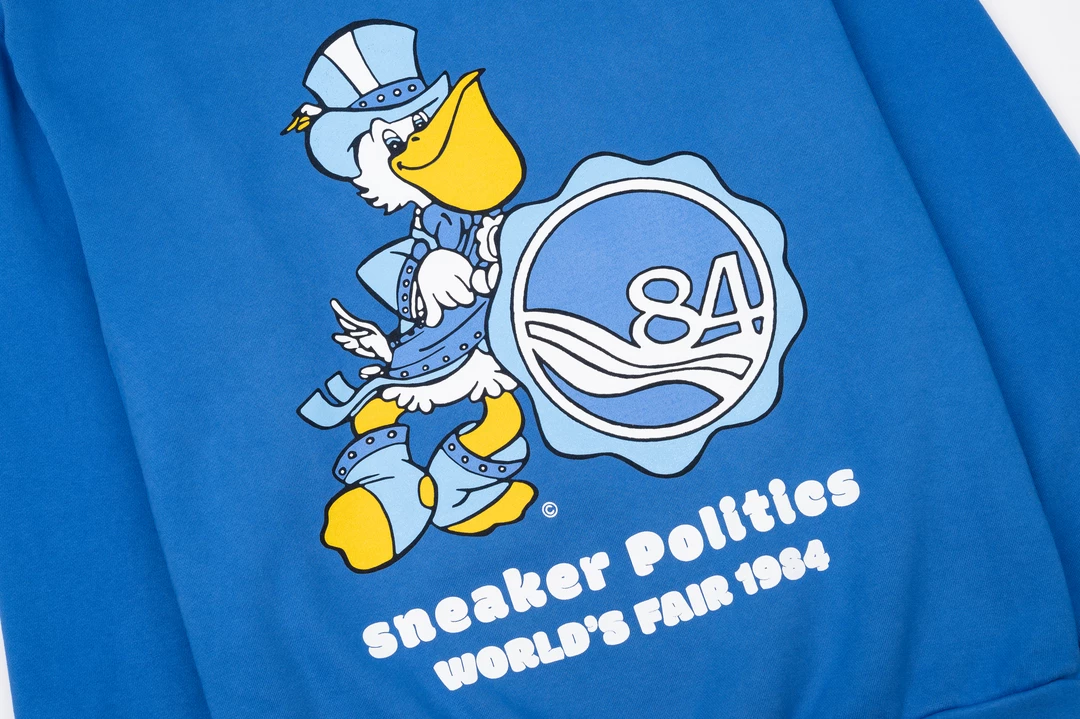Sneaker Politics Politics World's Fair '84 Crewneck - Dark Blue Latest 2 Sneaker Politics Politics World's Fair '84 Crewneck - Dark Blue Latest