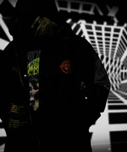 Apparel INDVLST 'Army Of One: Hand Printed' Parka - Black