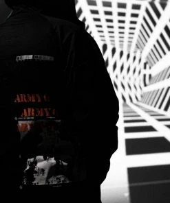 Apparel INDVLST 'Army Of One: Hand Printed' Parka - Black