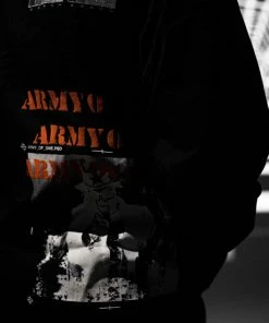 Apparel INDVLST 'Army Of One: Hand Printed' Parka - Black
