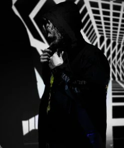 Apparel INDVLST 'Army Of One: Hand Printed' Parka - Black