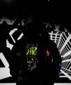 Apparel INDVLST 'Army Of One: Hand Printed' Parka - Black