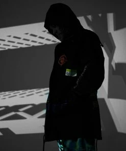 Apparel INDVLST 'Army Of One: Hand Printed' Parka - Black