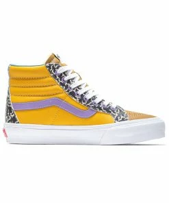 Vans Vault Sk8-Hi Reissue Lx (Leather/Suede) - Golden Brown/Animal Print